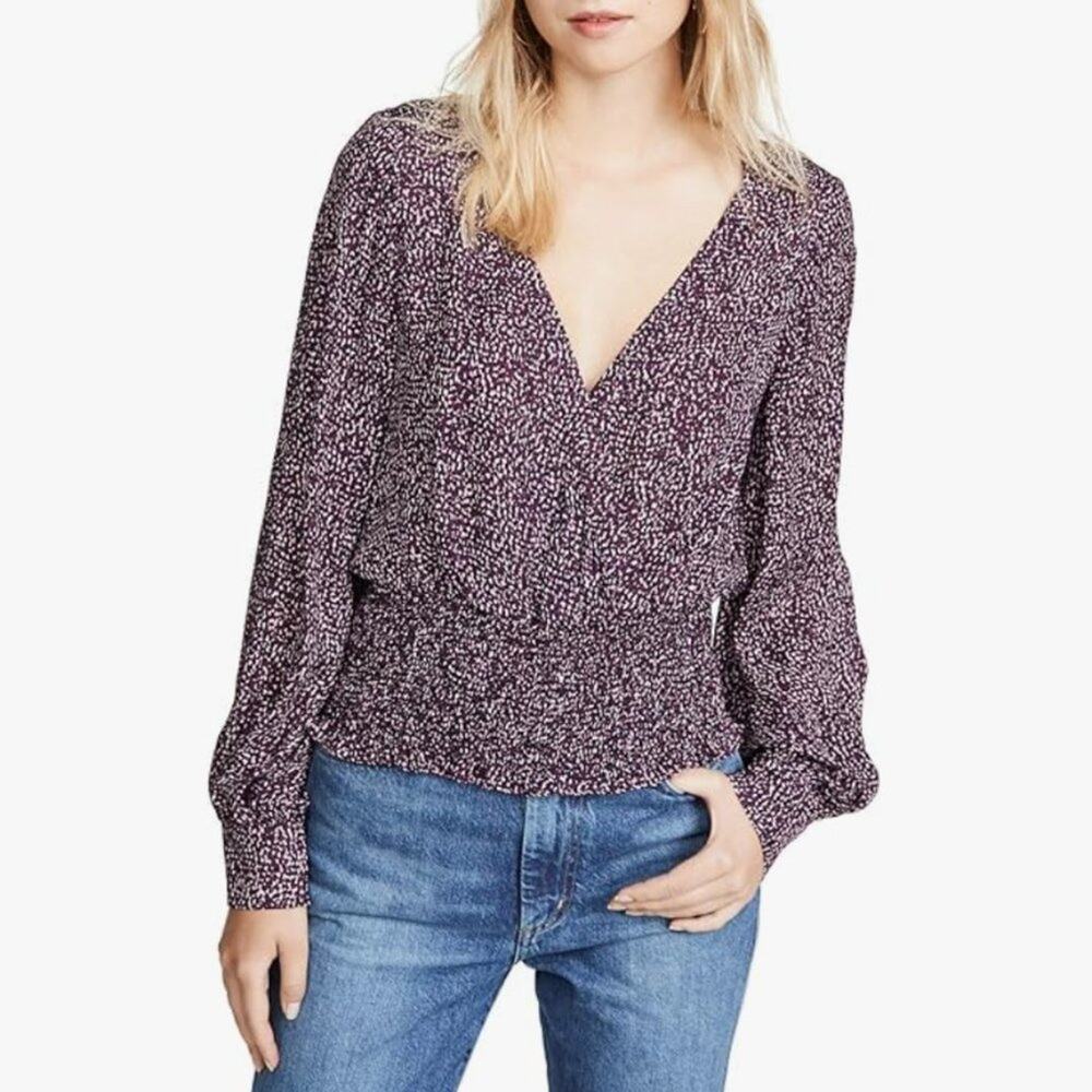 Parker Matilda Silk Faux-Wrap Blouse